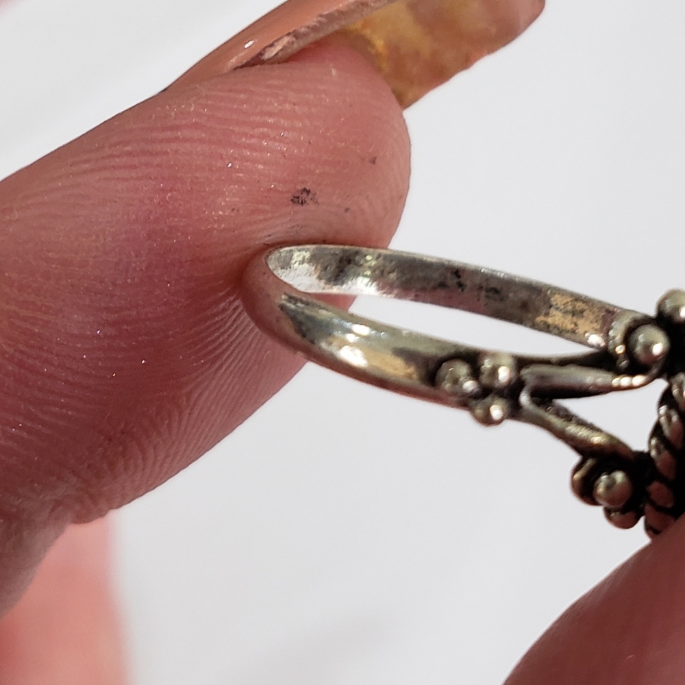 Blue topaz ring, 925 silver blue topaz ring, 925 blue topaz vintage ring - Picture 8 of 14